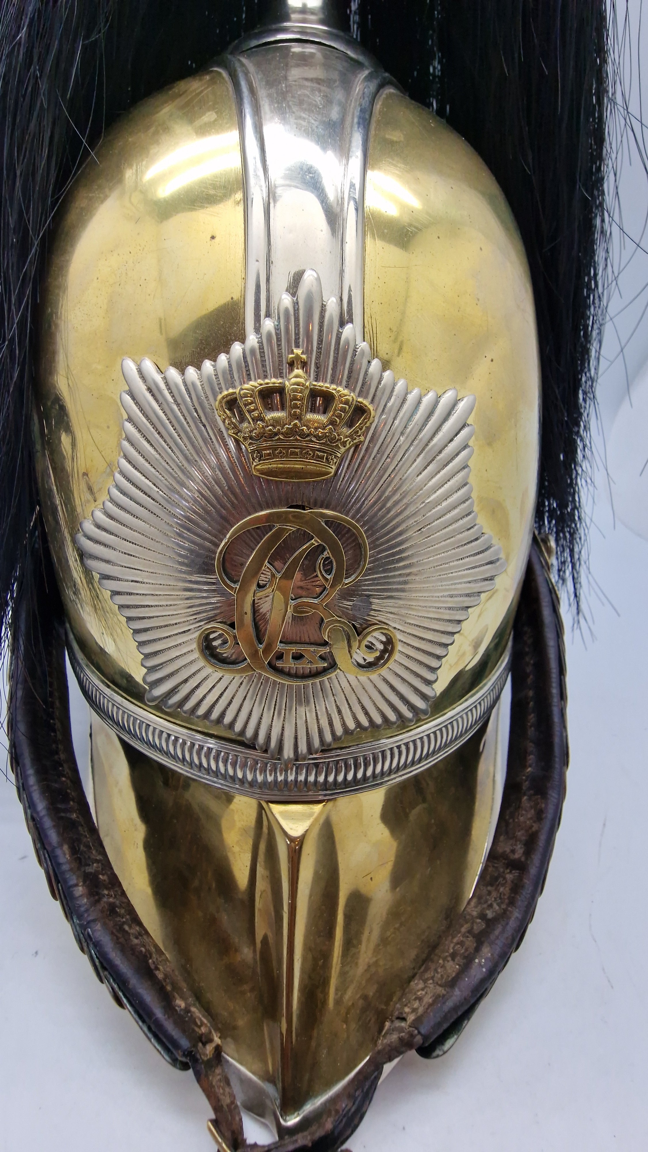 Original Ekstermt sjælden Hestegarde hjelm model 1853