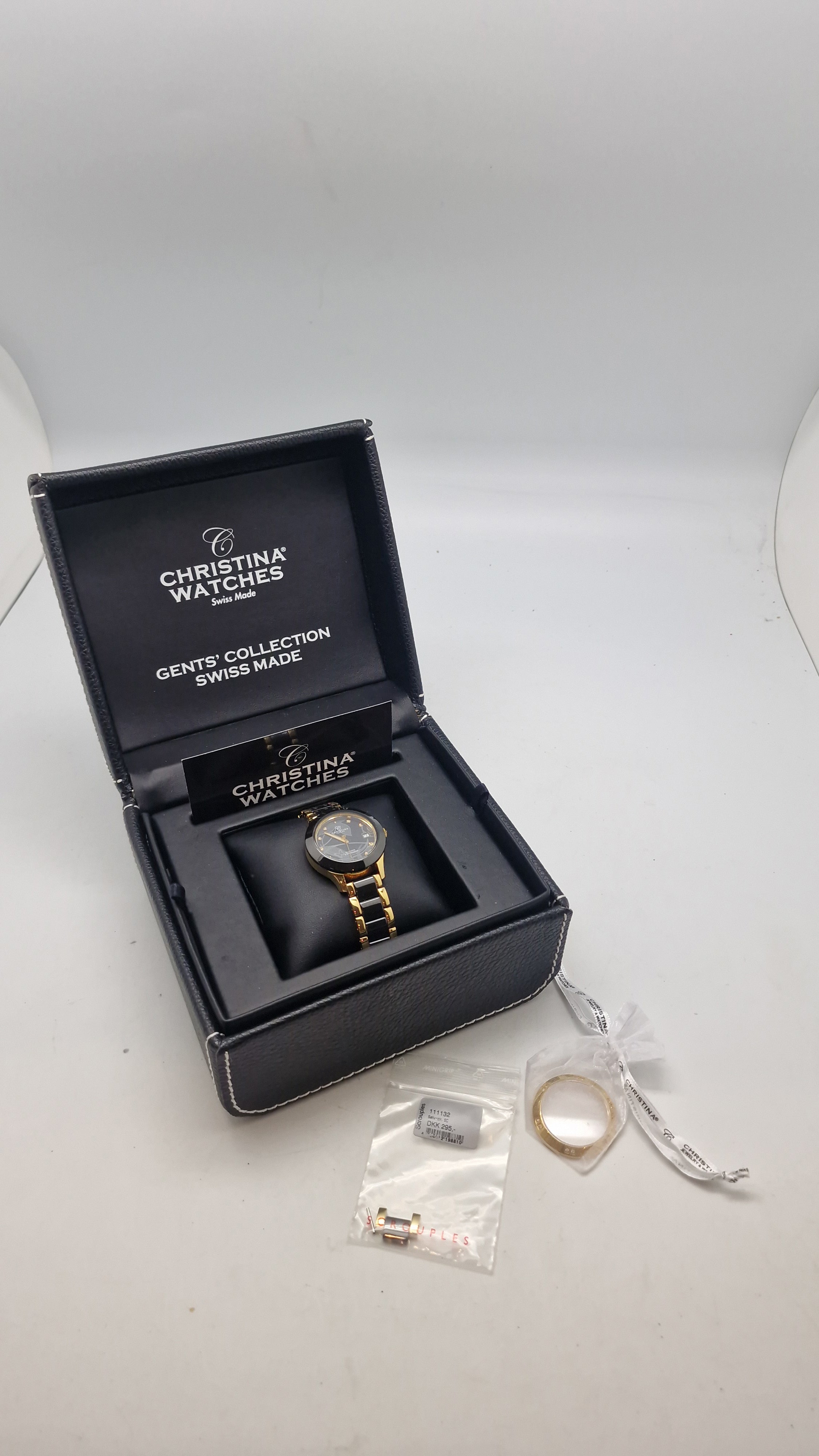 228 Christina Watches Collect ur med en urkasse i rustfrit stål med keramik og en rem i rustfrit stål med keramik - nypris ca 3500,-